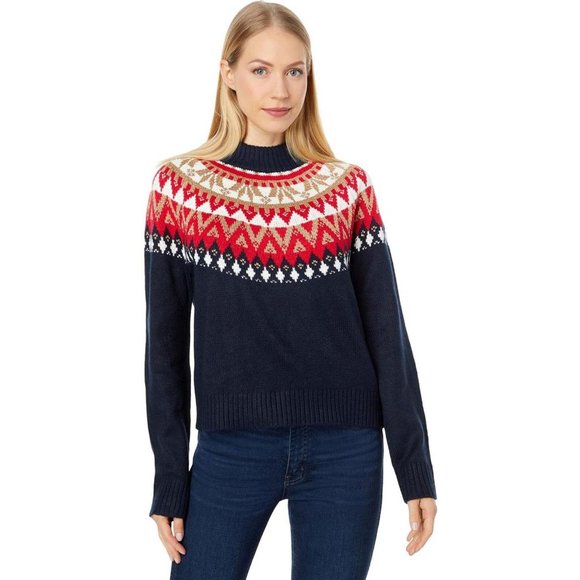 NWT Tommy Hilfiger Half-Snowflake Raglan Sweater J2XS0789 XL Sky Captain Blue - Picture 1 of 4
